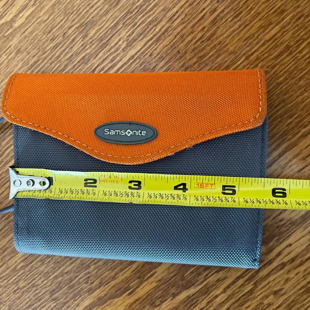 Samsonite Travel Passport Case Crossbody Bag Orange‎ gray wallet cardholder
